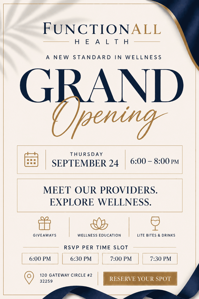 FunctionALL Health Grand Opening Official Invitation Flyer